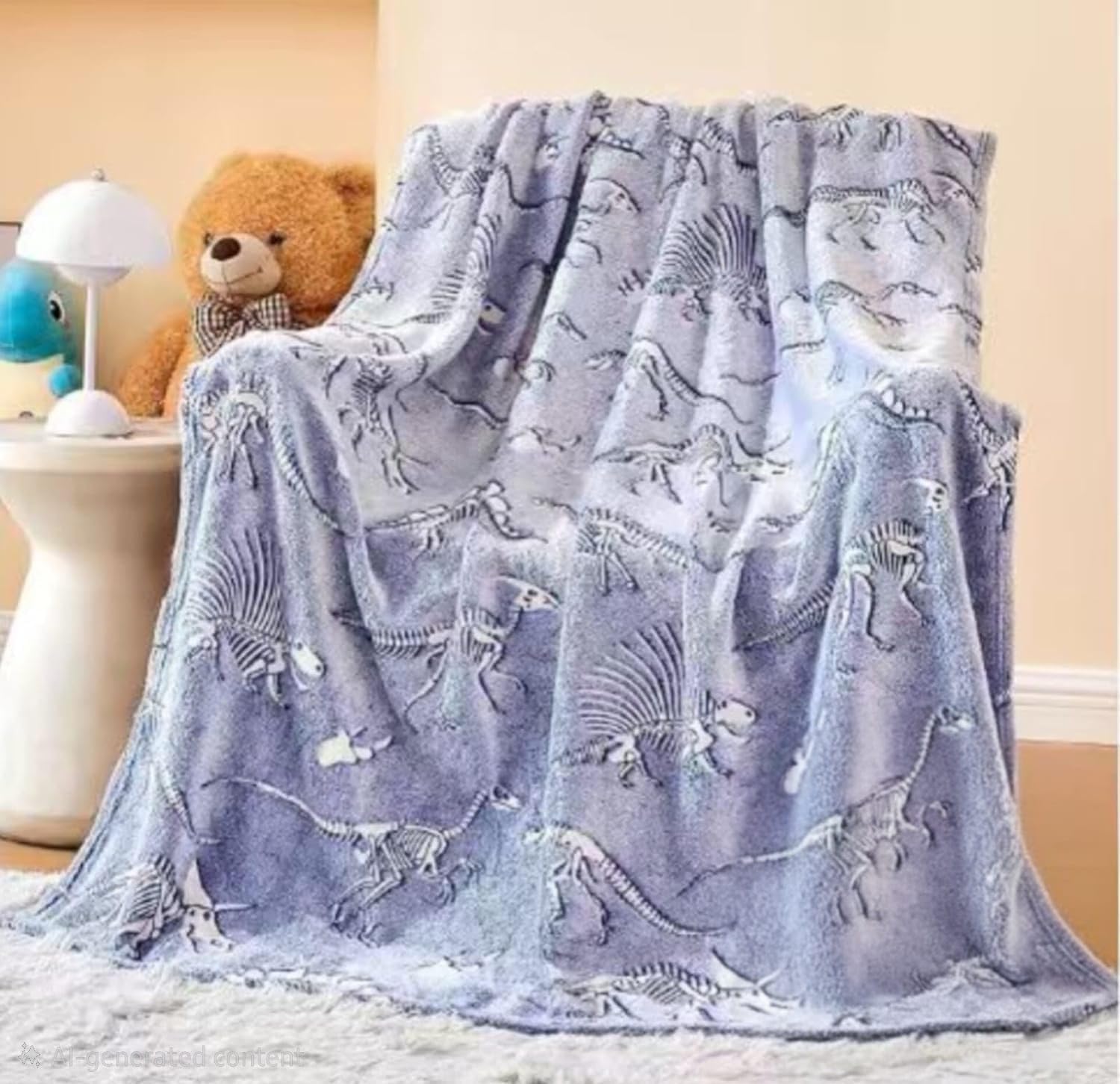 Glow in the Dark Blanket - Kids & Teens Purple Unicorn -24