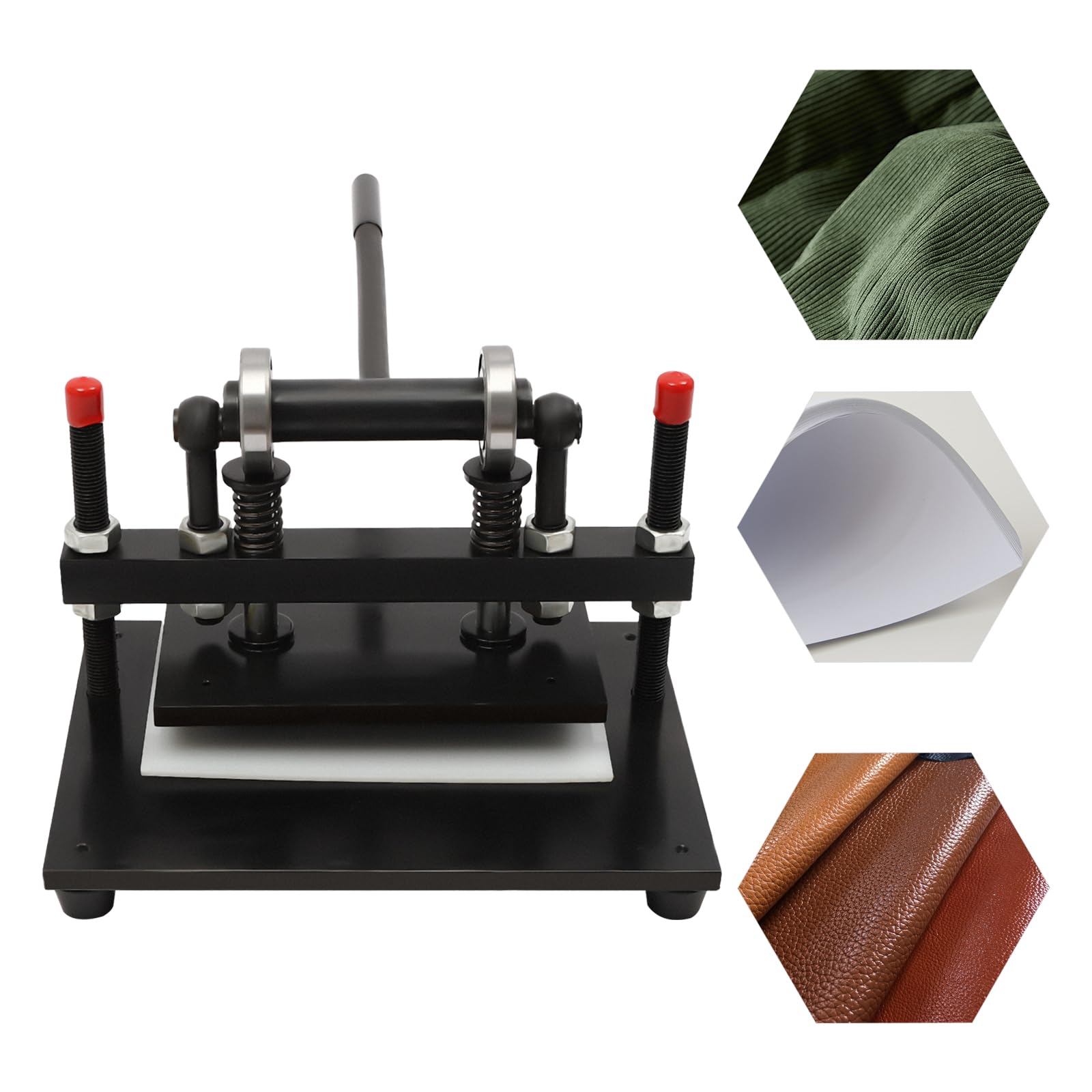 Punzonadora de cuero, máquina de corte manual de cuero, punzonadora de cuero, máquina troqueladora y repujadora para cuero, PVC, plástico EVA, placas de goma