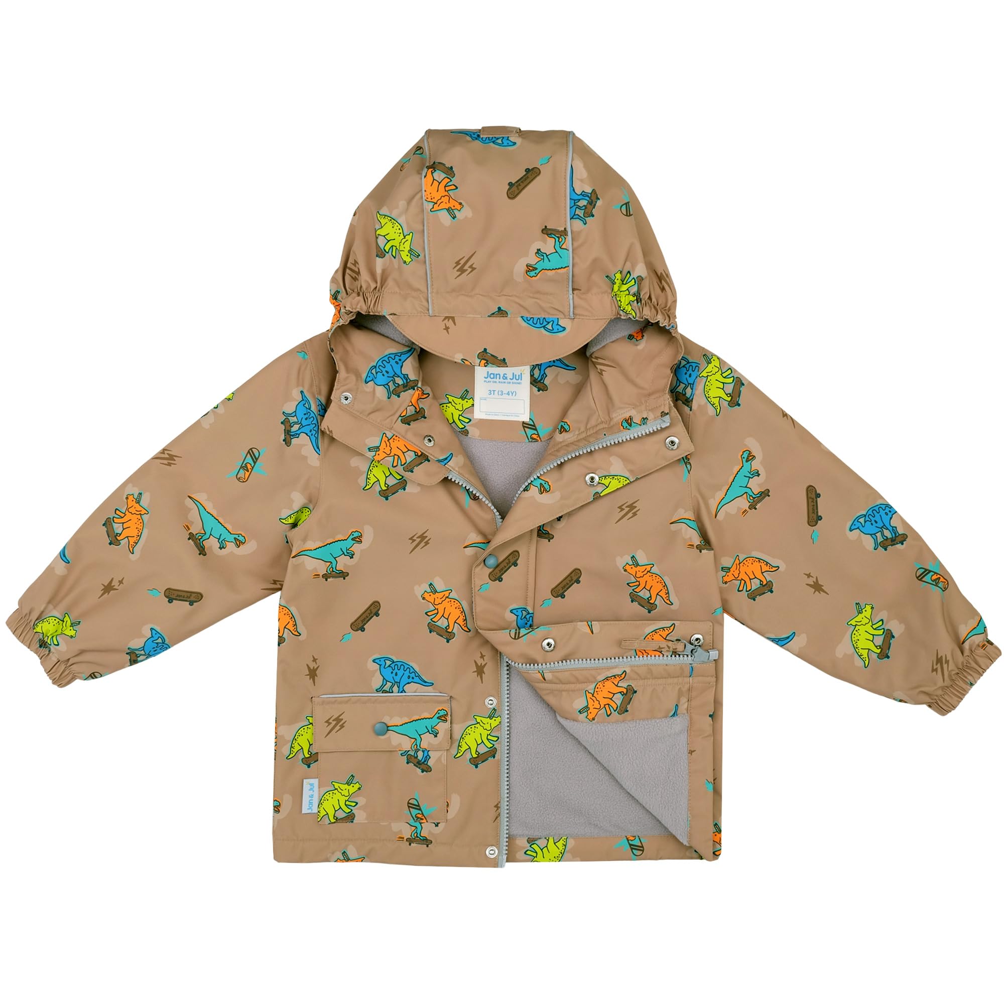 JAN &amp; JUL Waterproof Cozy-Dry Rain Jacket for Kids