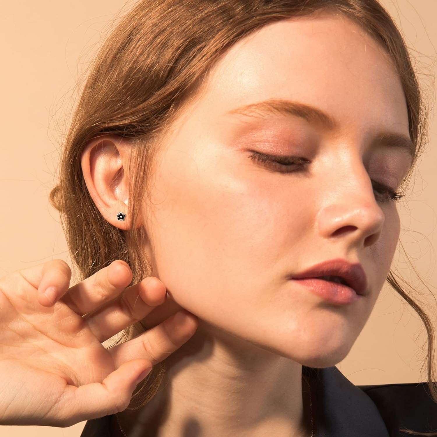 Hypoallergenic 925 Sterling Silver Stud Earrings for Women With Screw Back Small Butterfly Heart Flower Earrings for Girls Tragus Cartilage Jewelry Gifts - Image 6