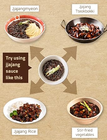Korean Black Bean Paste Sauce, Chunjang Sauce , (Original 300g (Pack of 1))