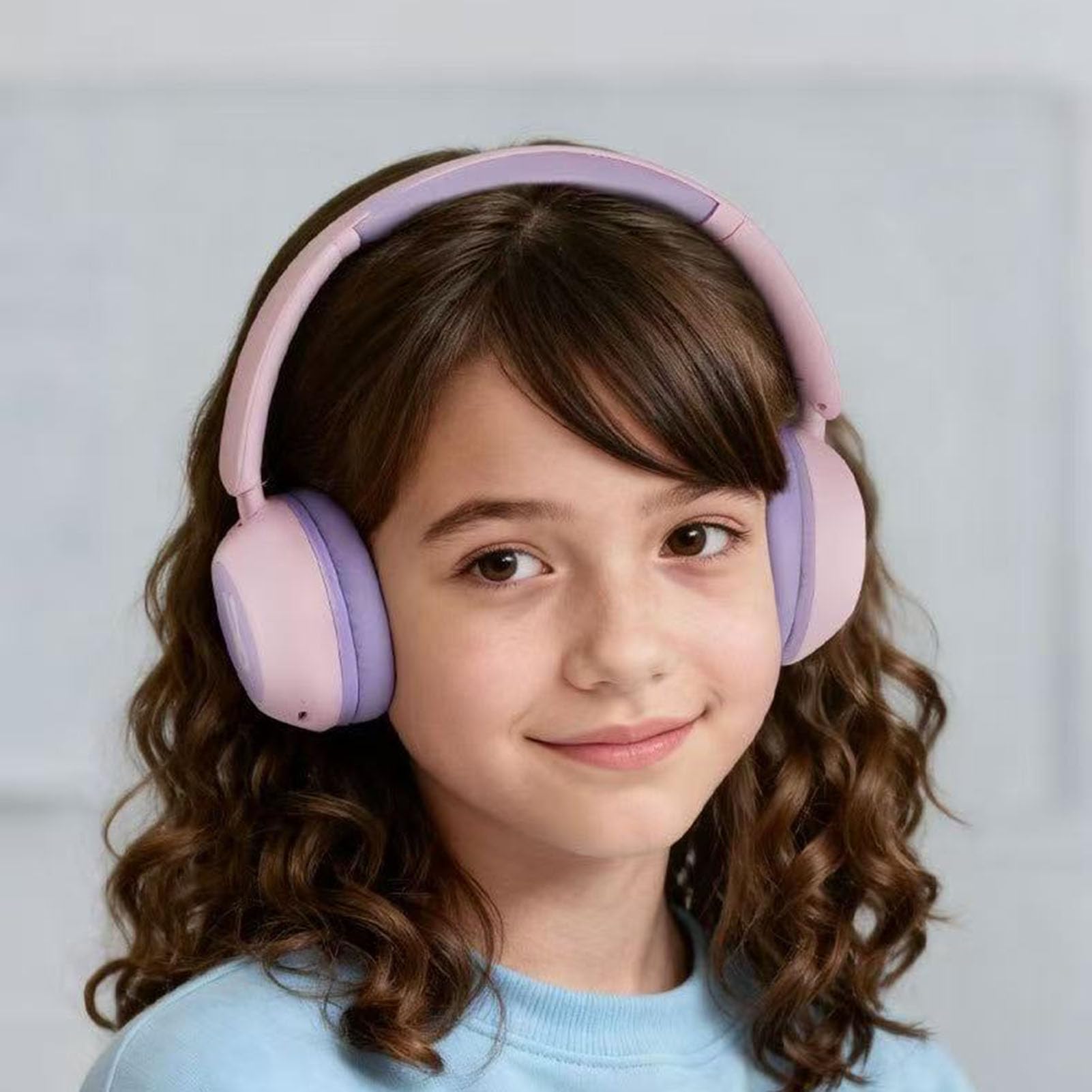 Cuffie Bluetooth per Bambini, Limite Volume 85 DB Luci LED Cuffie Bluetooth per Bambini, Wireless per con Ricarica USB C Batteria da 25 Ore per Adolescenti (PINK)