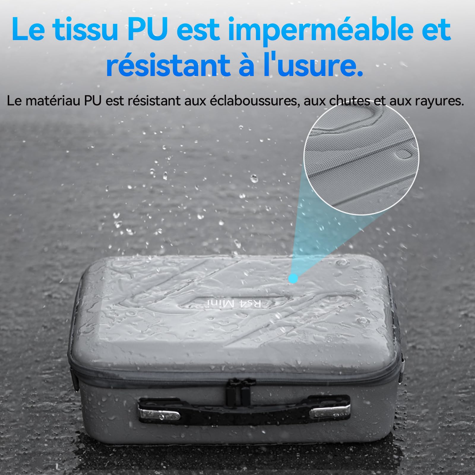 DJI RS 4 Mini sac à bandoulière portable, étui rigide de voyage, résistant à l'eau et aux chocs, étui portable en cuir PU, convient pour les prises de vue en extérieur, accessoires DJI RS4 Mini