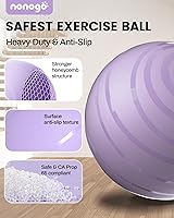 Vista 4 de nonogo Birthing Ball for Pregnancy with Resistance Bands- Exercise Ball for Working Out, Yoga, Physical Therapy, Maternity Physio, Balance Stability