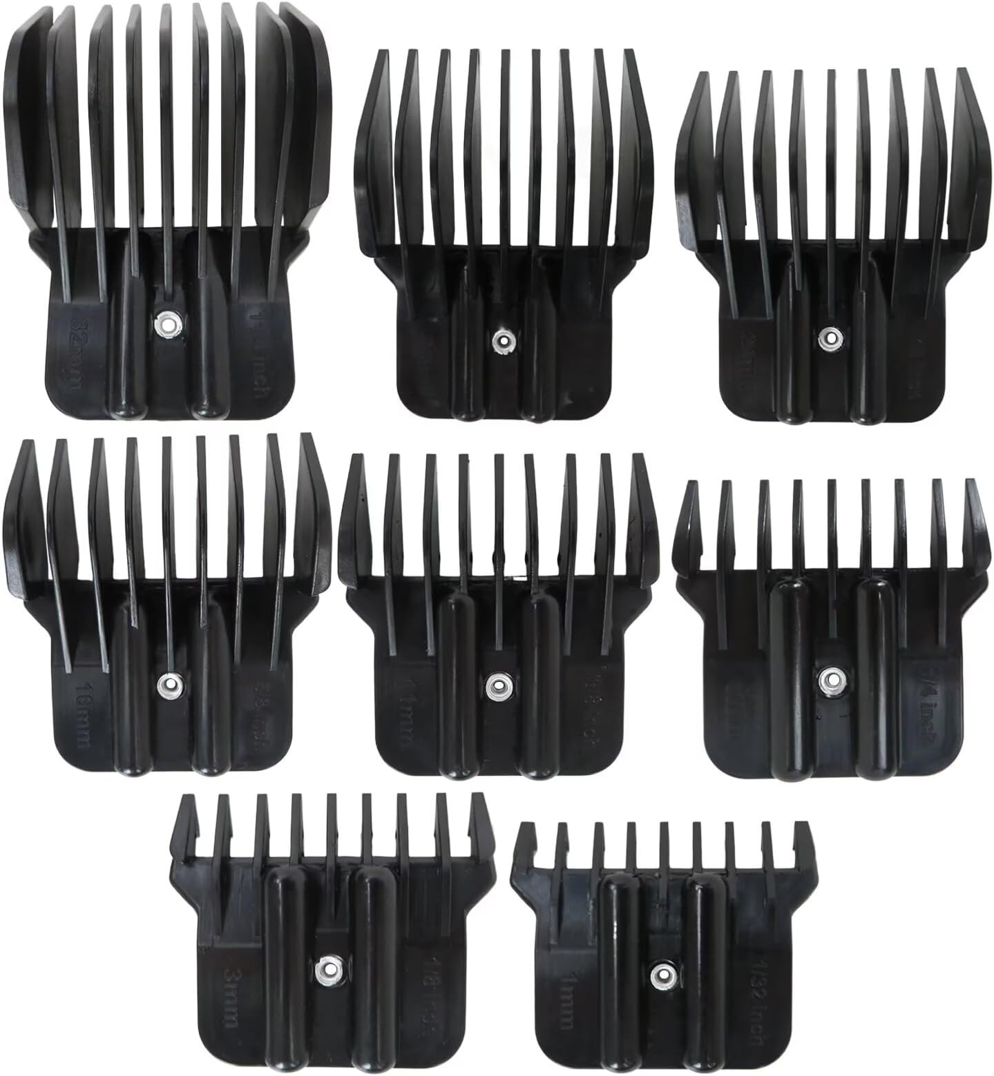 Professional Clipper Guard Set - 8 Sizes Snap-On Combs Compatible for Wahl, Compatible for Andis & Hair Trimmers