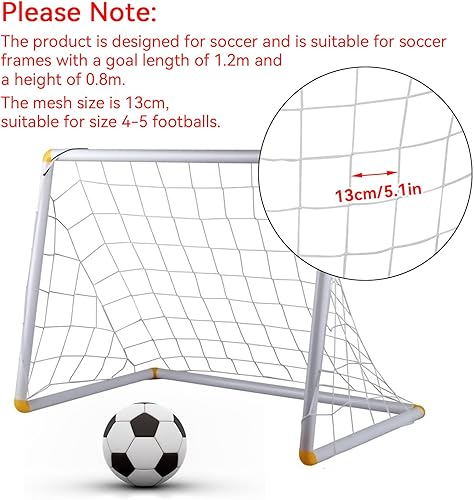 Miniatura 3 de Red de portería de fútbol, 3.9 x 2.6 ft de repuesto para portería de fútbol, red de fútbol al aire libre, patio trasero, porterías de fútbol, redes