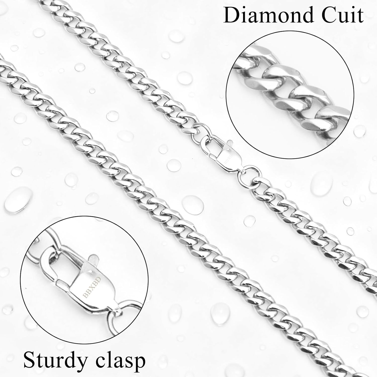 3.5-5mm Width Cuban Link Chains for Men Silver Stainless Steel Necklace Chain Mens Necklace No Tarnish，Mens Jewelry，Send Gift Box Valentine's Day 20/22/24 Inch Length - Image 3