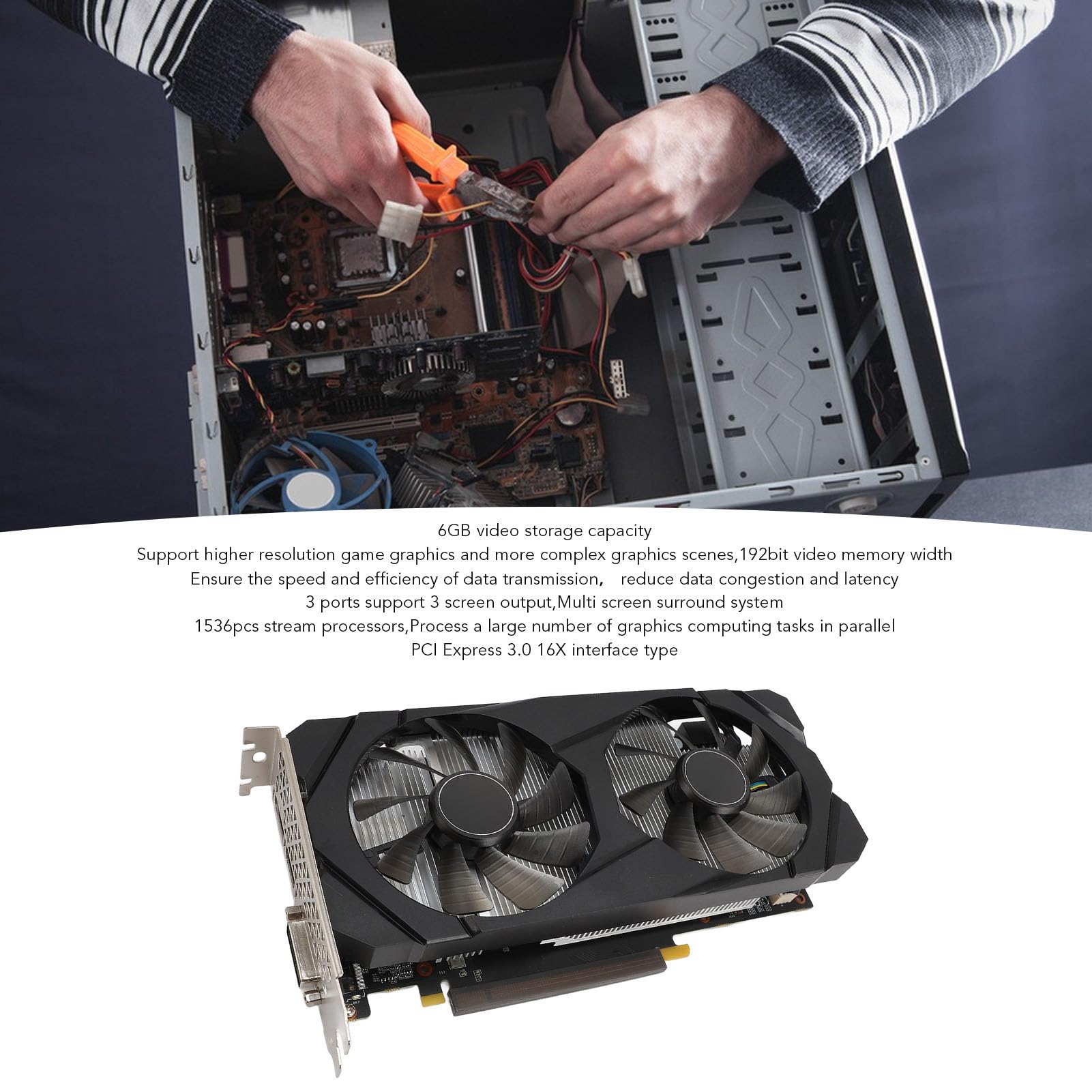 Amazon | GTX1660Ti PC グラフィックス カード、6GB 192 ビット GDDR6