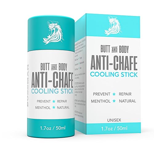 Bossman Butt & Body Cooling Anti-Chafe Stick with Menthol, 1.7