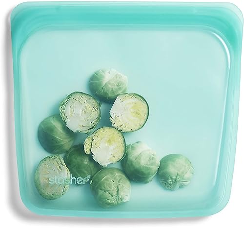 Miniatura 5 de Stasher Bolsas de almacenamiento de silicona reutilizables, contenedores de almacenamiento de alimentos, aptos para microondas y lavavajillas, sin