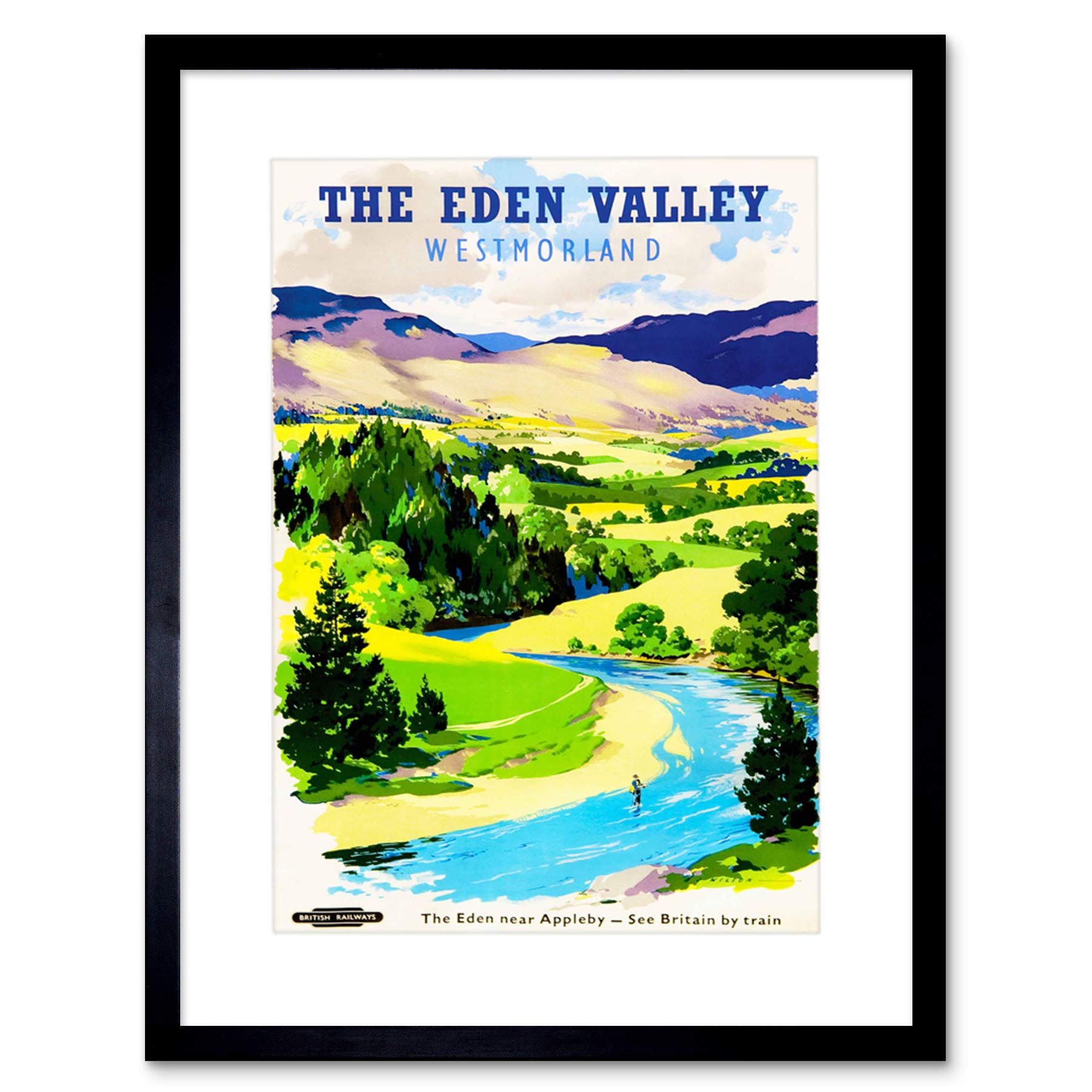 Wee Blue Coo Transport Eden Valley Westmorland Cumbria River Picture Framed Wall Art Print