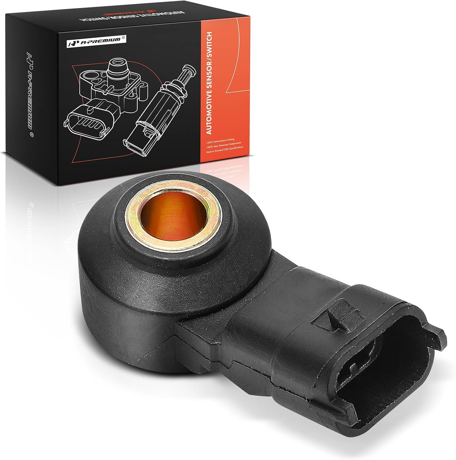 A-Premium Ignition Knock Detonation Sensor Compatible with Chevy Equinox, Malibu & GMC Acadia & Buick Enclave, LaCrosse & Cadillac SRX, CTS & Porsche & Saab & Saturn & Suzuki & Pontiac & Alfa Romeo