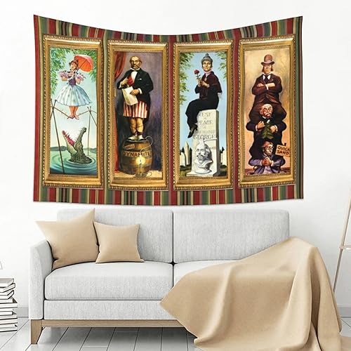 Flurvivo Tapiz embrujado de 40 x 30 pulgadas, tapices decorativos de pared para colgar en la pared, arte de pared para decoración de fiesta temática