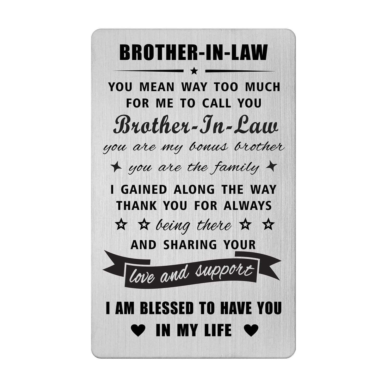 Gezxin Brother In Law Valentines Day Cards - Gifts for Brother In Law Birthday Wedding Thanksgiving Easter Card