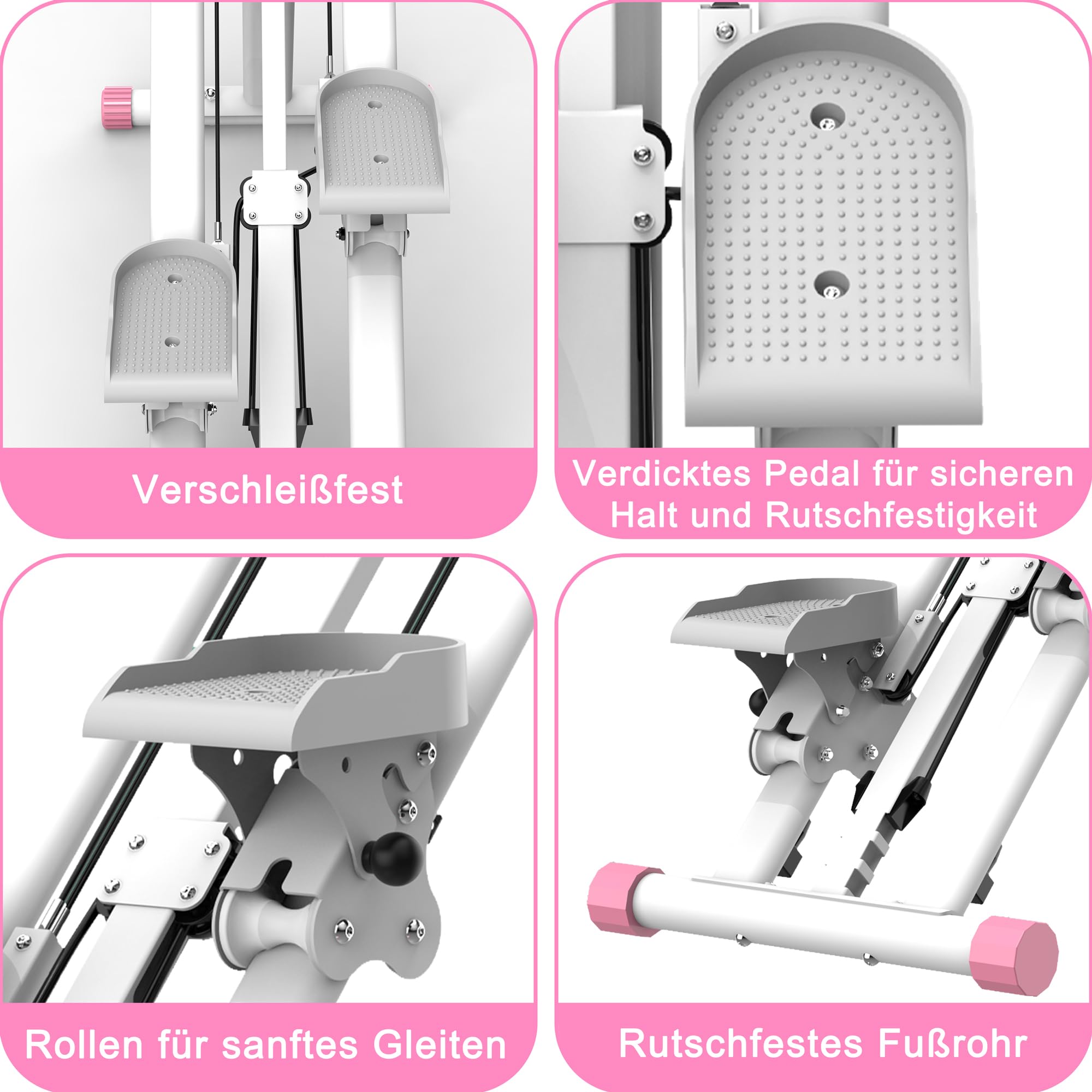 Stair Stepper con resistenza regolabile per la casa – Dispositivo di aggiornamento con tracciamento LCD e design salvaspazio, ideale per casa, palestra, appartamento e ufficio
