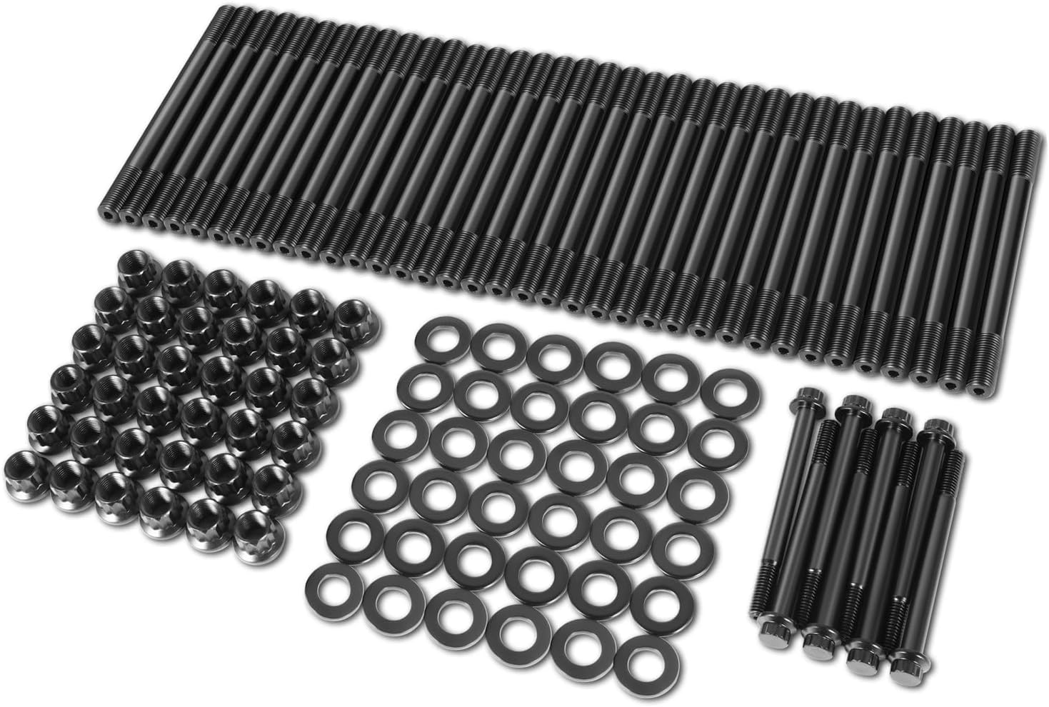 DNA MOTORING Cylinder Head Studs Kit Compatible with 2001-2016 Chevy GMC 6.6L Duramax Turbo Diesel Engines, LEPOW-117