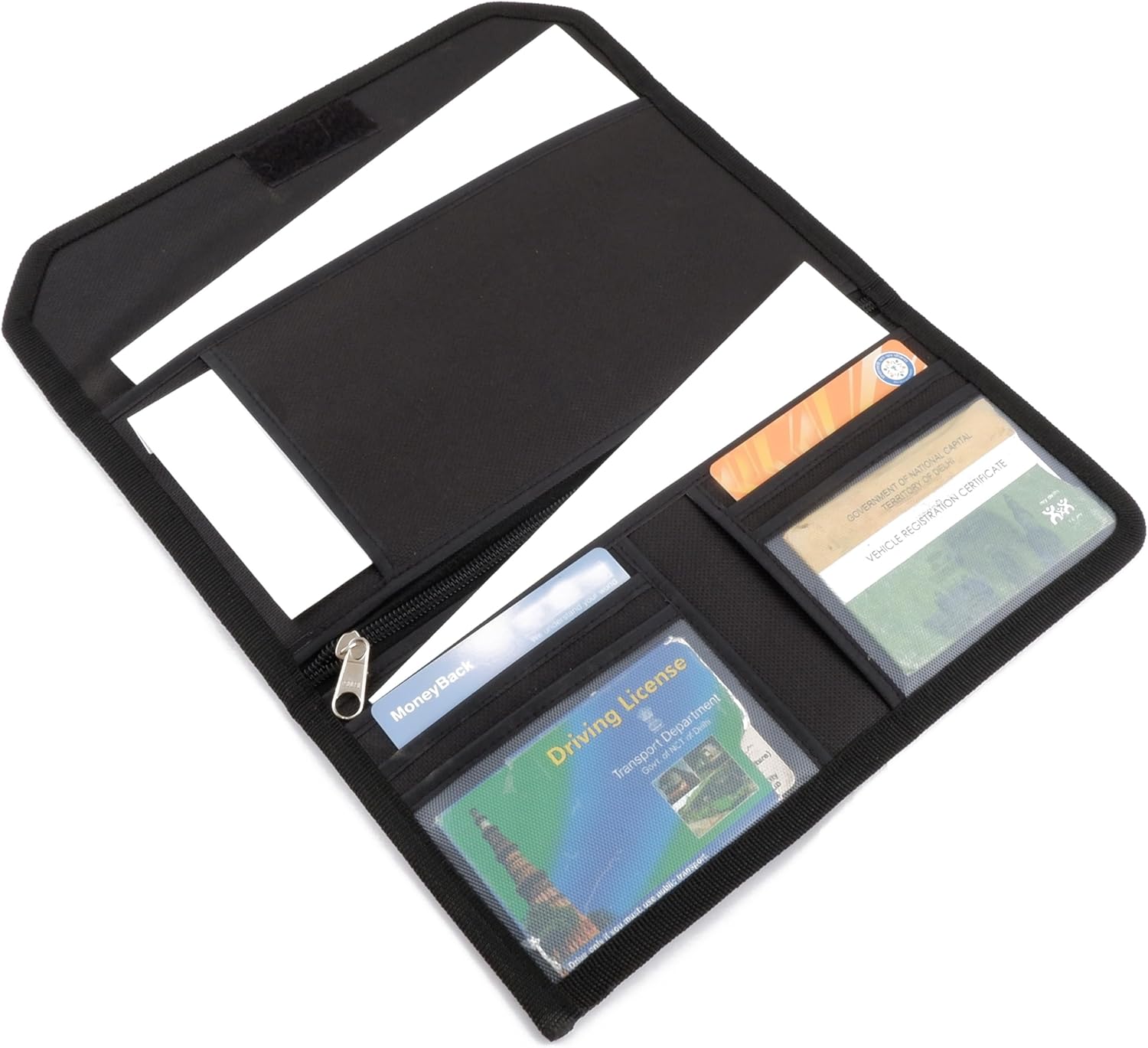Asraw Car Documents Holder Organizer | Vehicle Documents Paper Storage Wallet for Driving Licence, RC Book, PUC, Insurance for Cars, Two Wheeler, Auto and Truck (Black) Asraw Car Documents Holder Organizer | Vehicle Documents Paper Storage Wallet for Driving Licence, RC Book, PUC, Insurance for Cars, Two Wheeler, Auto and Truck (Black)