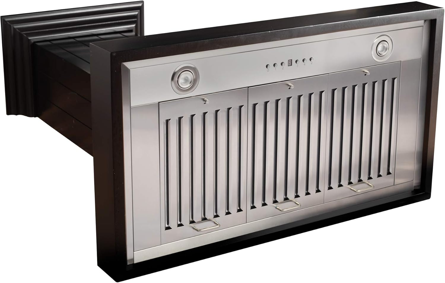 36" Black Pine and Stainless Steel Wall Mount Range Hood