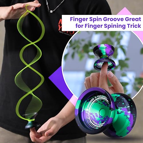 Miniatura 3 de MAGICYOYO V12 Finger Spin Yoyo Yo profesional sensible para niños y adultos, Yoyo sin respuesta para Yo Yo avanzado, profesional con 12 cuerdas y