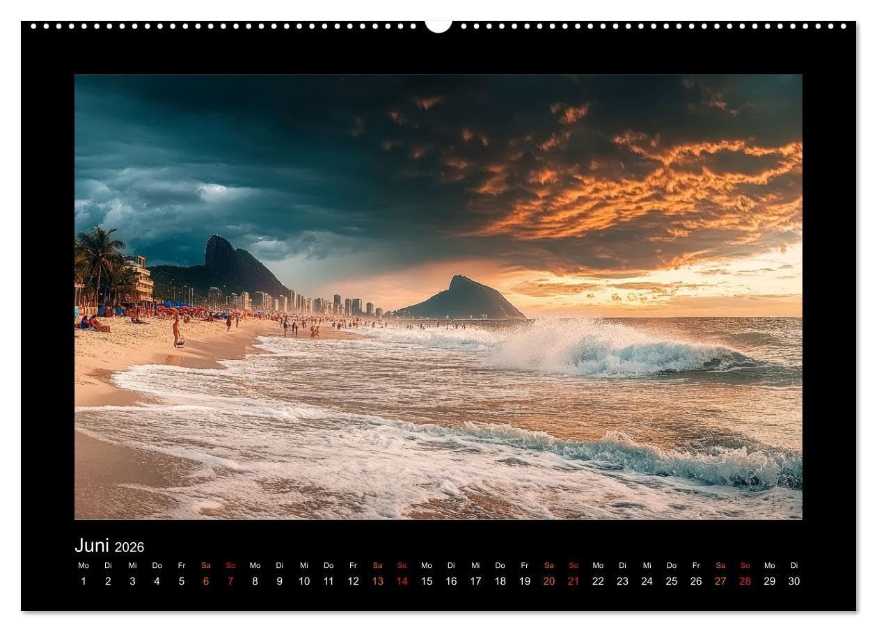 Brasilien - Natur, Kultur und Lebensfreude (Wandkalender 2026 DIN A2 quer), CALVENDO Monatskalender: Ein Land voller Rhythmus, Farben und Schönheit. (CALVENDO Orte)