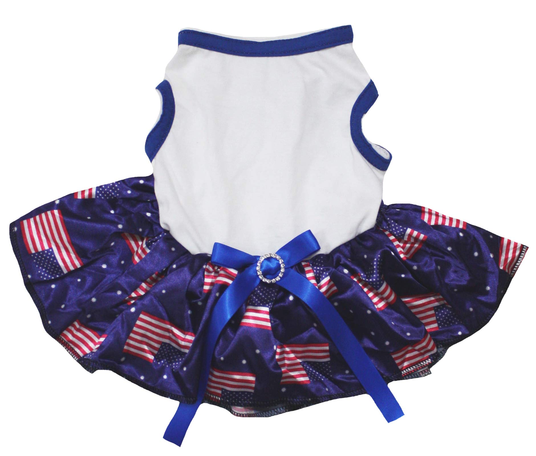 Robe chiot blanc vêtement chien motif usa taille XXXL