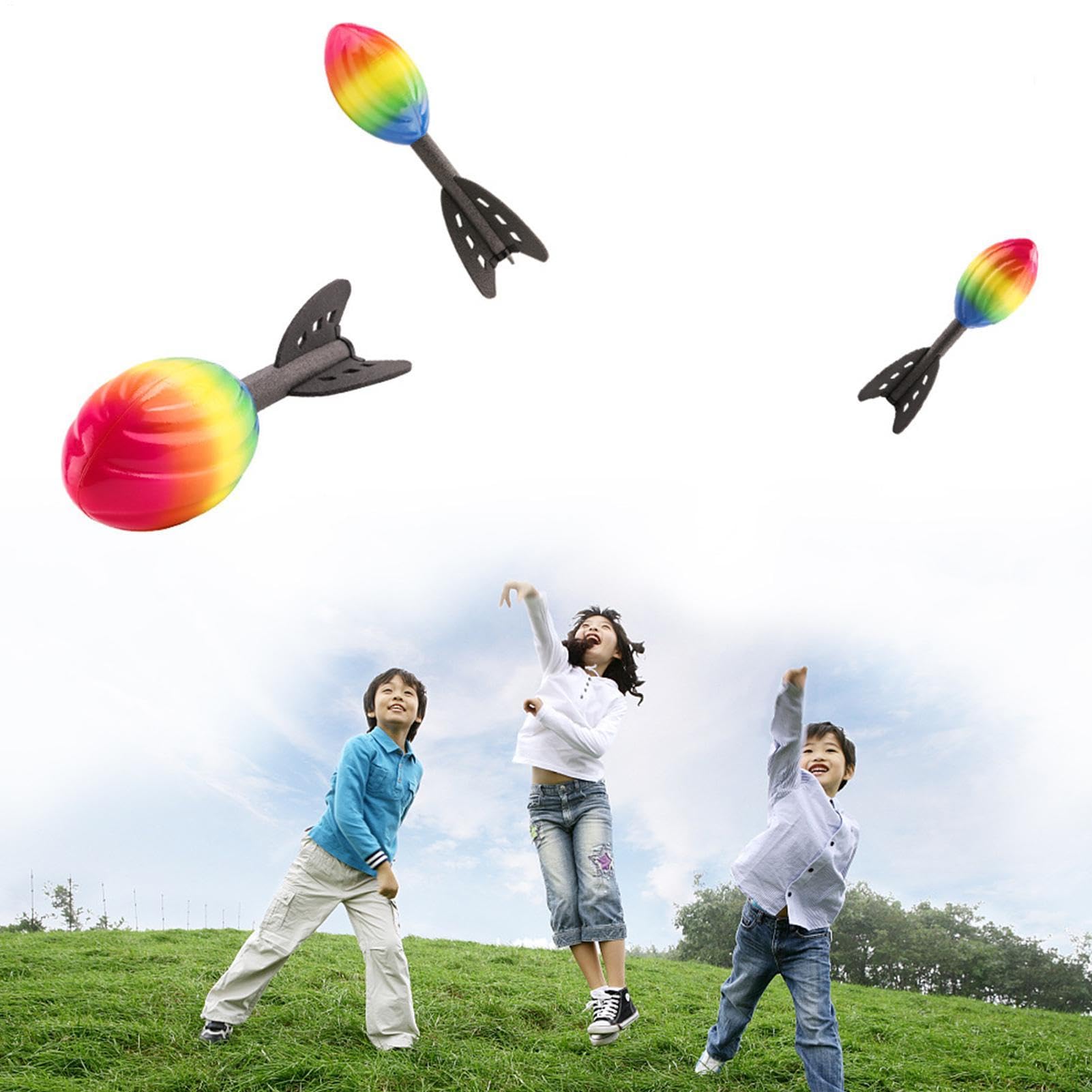 3 Pieces Rocket Howler Ball, Foam Darts Throwing Toy,Optimizing Tail