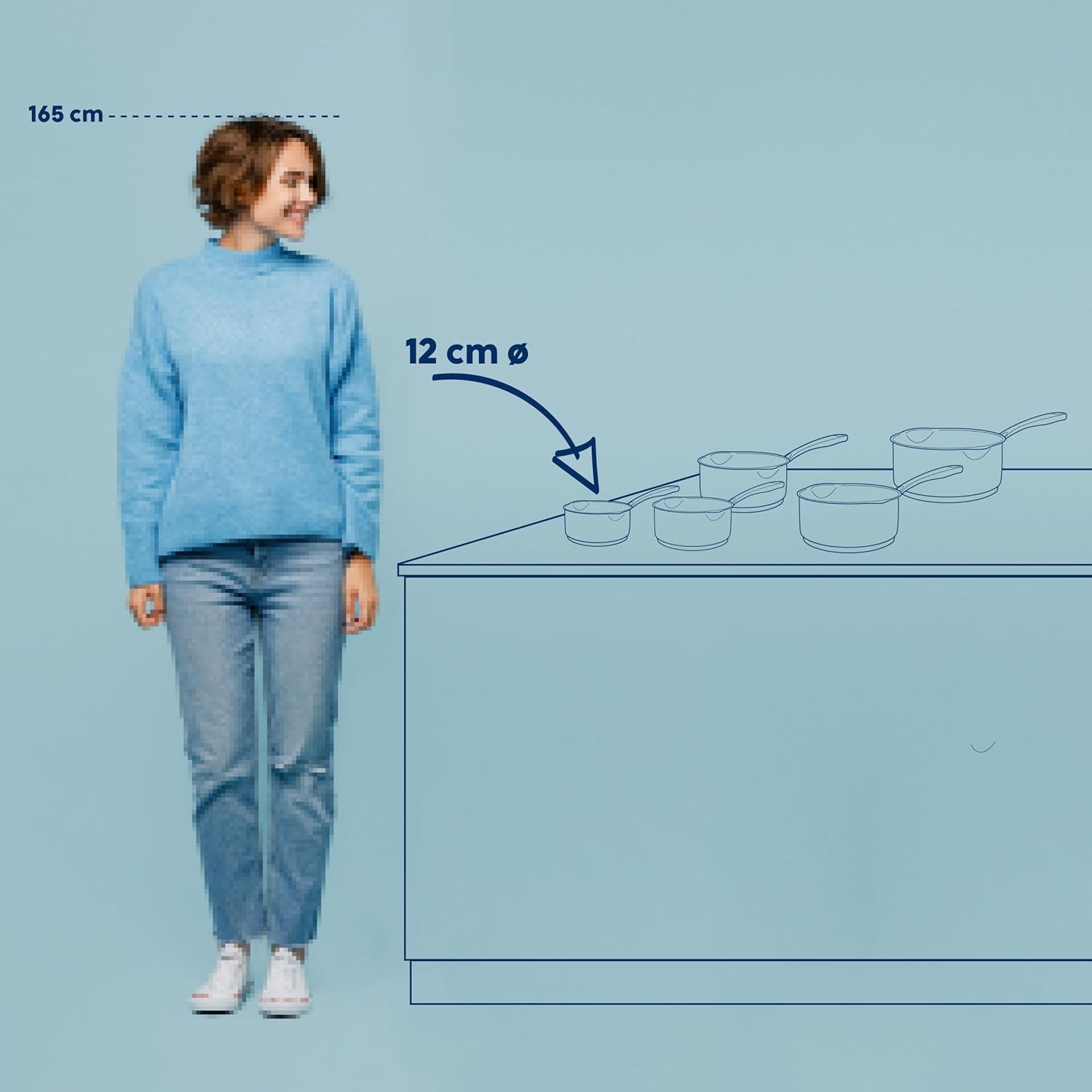 Kela Flavoria 10179 Kera Sauce Pan, 4.7 inches (12 cm), 0.6 gal (0.6 L)