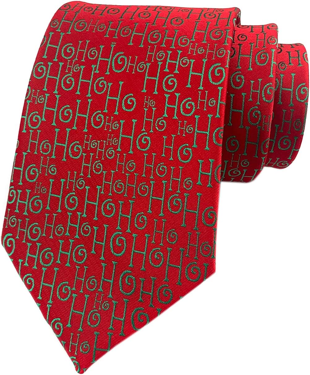 Secdtie Mens Big Boys Novelty Fun Merry Christmas Tie Patterned Fancy Necktie