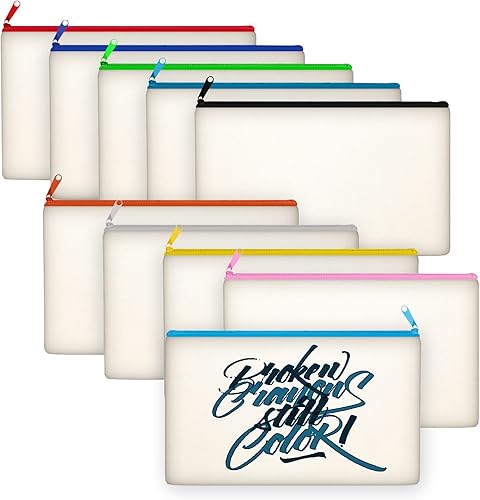 Miniatura 10 de Legigo Bolsa de Lona en Blanco con Cremallera Estuche Bolsas de Maquillaje a Granel - Estuche de Lona Multiusos para Lápices con Cremallera