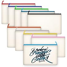 Blank Canvas Bag Zipper Pouch Makeup Bags Bulk with Smooth Zipper | Multi-Purpose, Sturdy Canvas Pencil Case for DIY Craft, Gift Making & Travel, Toiletry, Tools, Makeup Storage, 8.3 x 5 inch