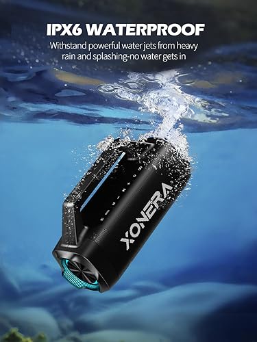 Miniatura 3 de Altavoces Bluetooth inalámbricos, altavoz de 80 W pico para exteriores con graves, tiempo de reproducción de 20 horas, IPX6 impermeable, TWS, BT5.3,