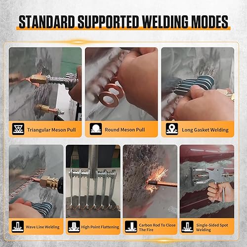 Miniatura 5 de OURANTOOLS Kit de reparación de abolladuras, soldador de abolladuras de 110 V con extractor de abolladuras de martillo deslizante, máquina de