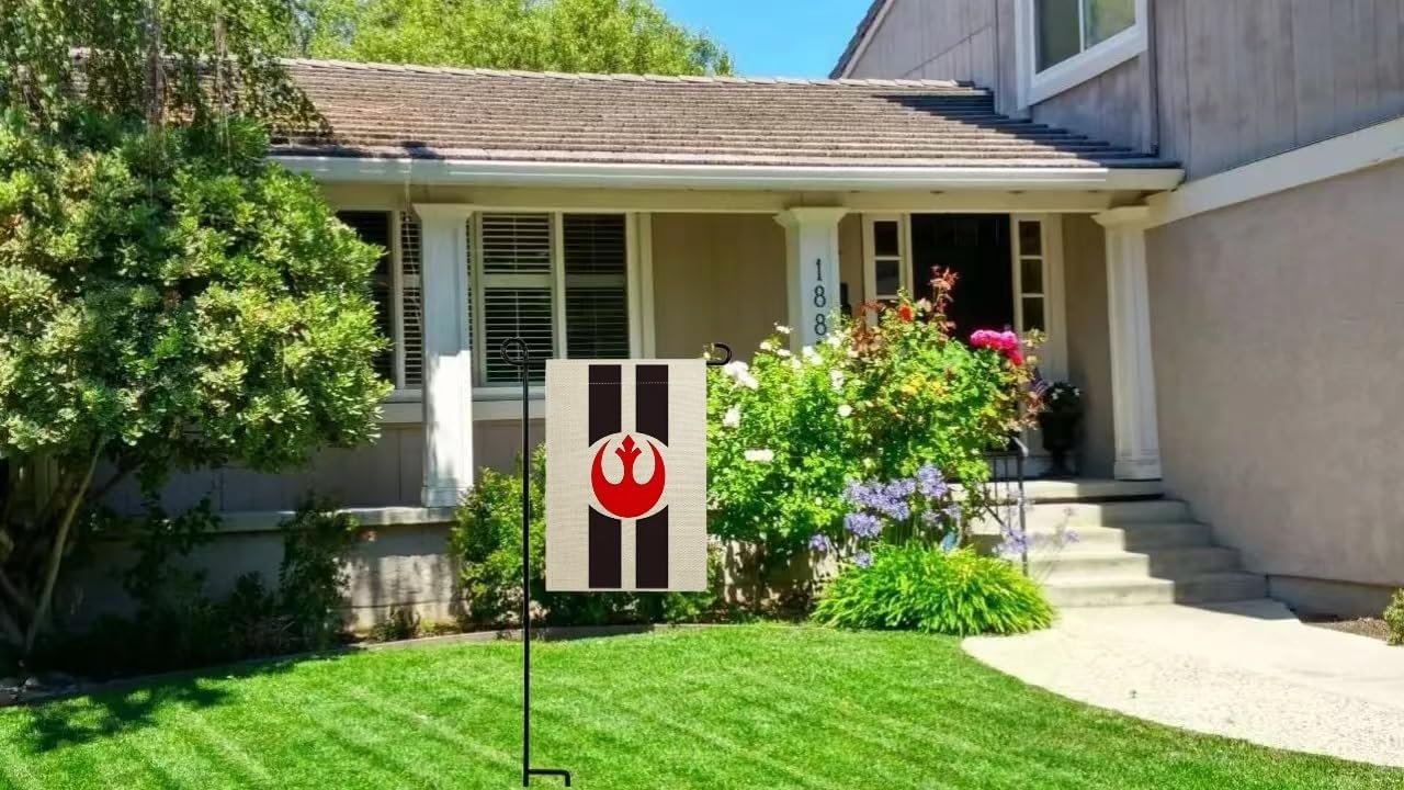 Rebel Alliance Garden Flag Double Sided Flax Nationality Flags Garden Theme Decorative Outdoor Yard Decorative Flags Banner(12"x 18") - Image 6