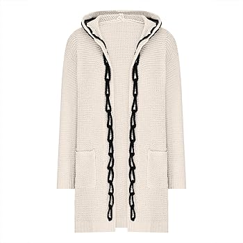 Akklian Women's Long Hooded Cardigan Casual Warm Novelty