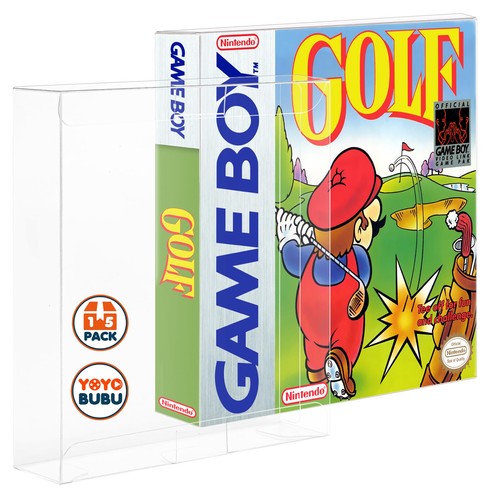 YOYOBUBU Video Game Protector Compatible for Game Boy, Game Boy Color & Game Boy Advance Boxes – Clear Plastic Sleeve Case – 15 Pack