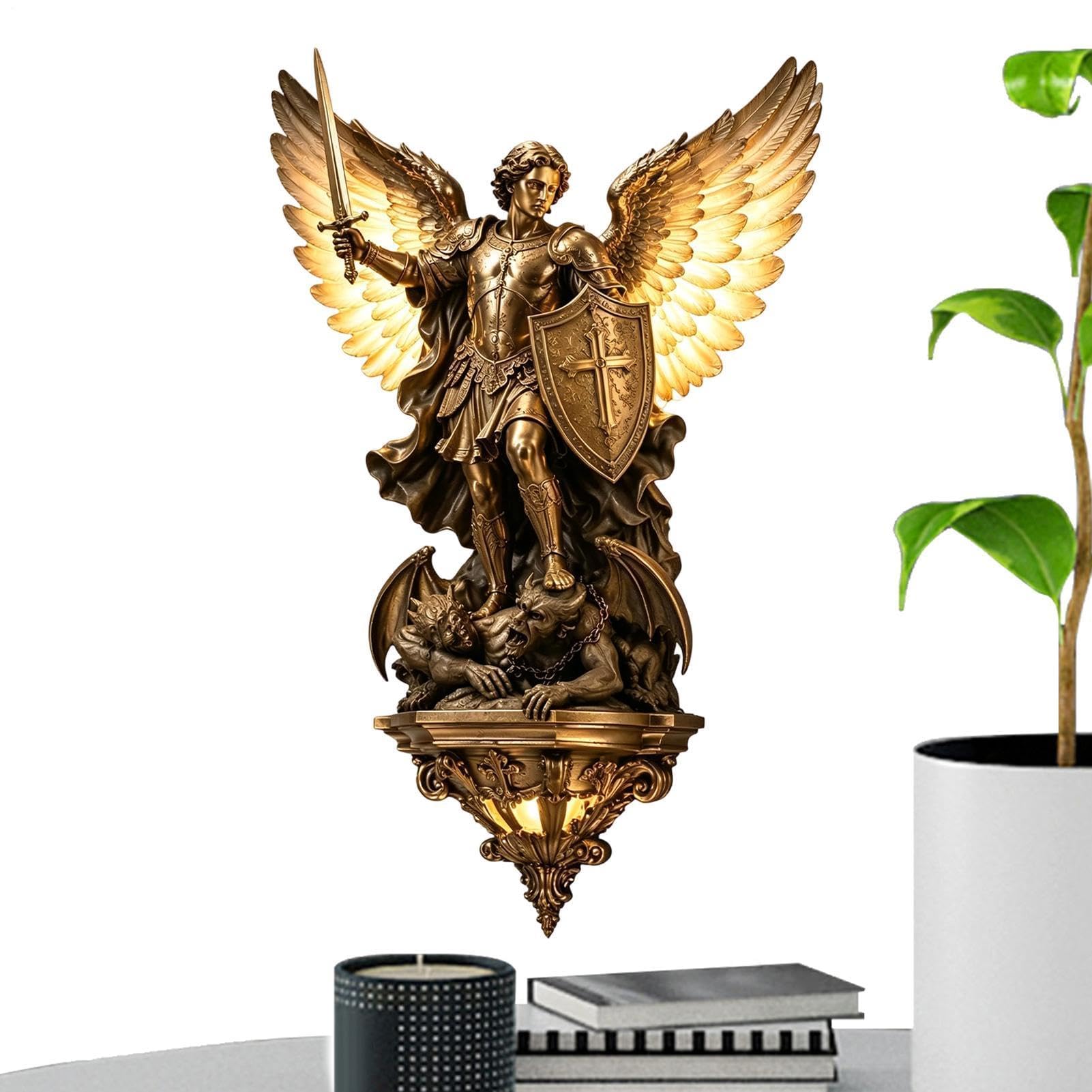 Lampada da parete gotica | Lampada da camera con angelo – Decorazione da parete Luci notturne | per i proprietari di abitazioni, soggiorno, camera da letto, studio, dormitorio, appartamento