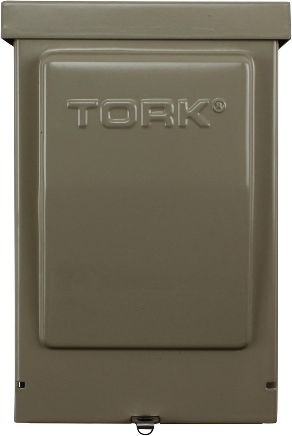 Tork Nsi 2 Circuit Pool Digital Time Switch with 3 While-in-Use Gfci Outlets Pp-10R-E-Gfci - Beige