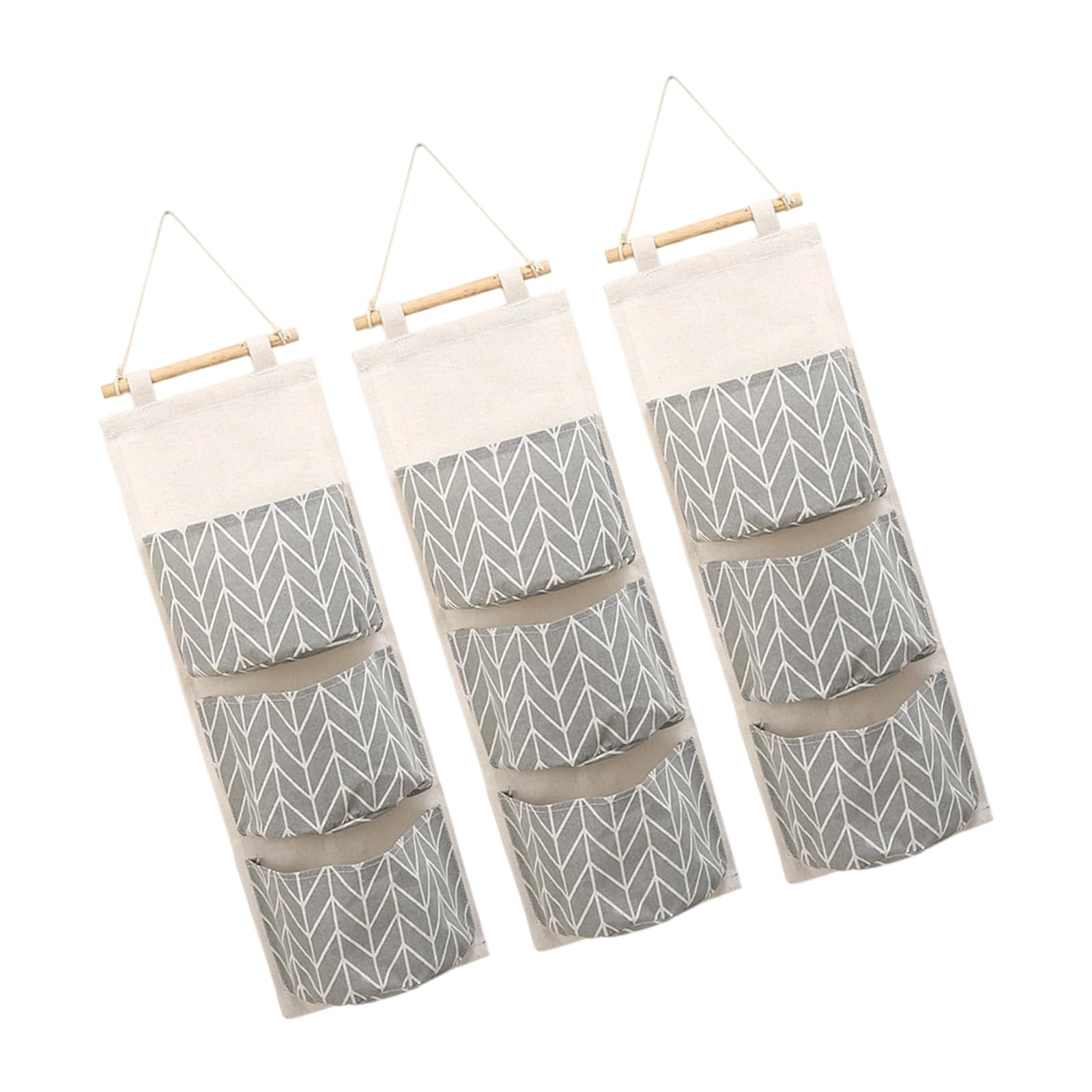 Reinforced Hook Natural Fiber Storage Bag for Entrances Partitions Dense Household Item Management Structure Vertical Garden Storage Bag