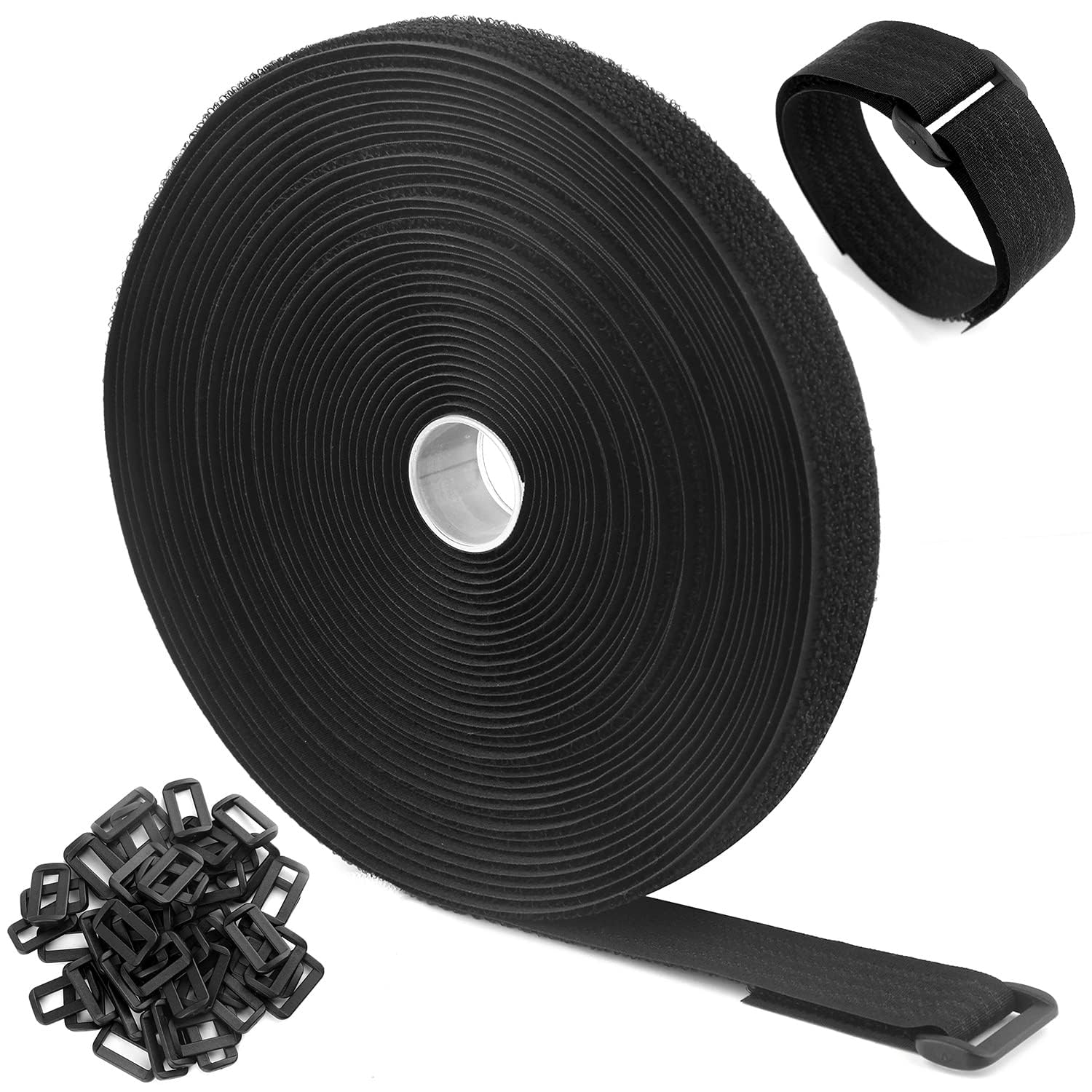 LOCANS Velcro Tape, 2 CM * 5 Meter Velcro Tape with 25 Buckles, Velcro Tape, Long Velcro Straps, Reusable, Free to Cut to Size, Velcro Cable Ties, Velcro Tape Roll Cable Organiser. (B0DB29Q2JQ) Amazon Price History, Amazon Price Tracker