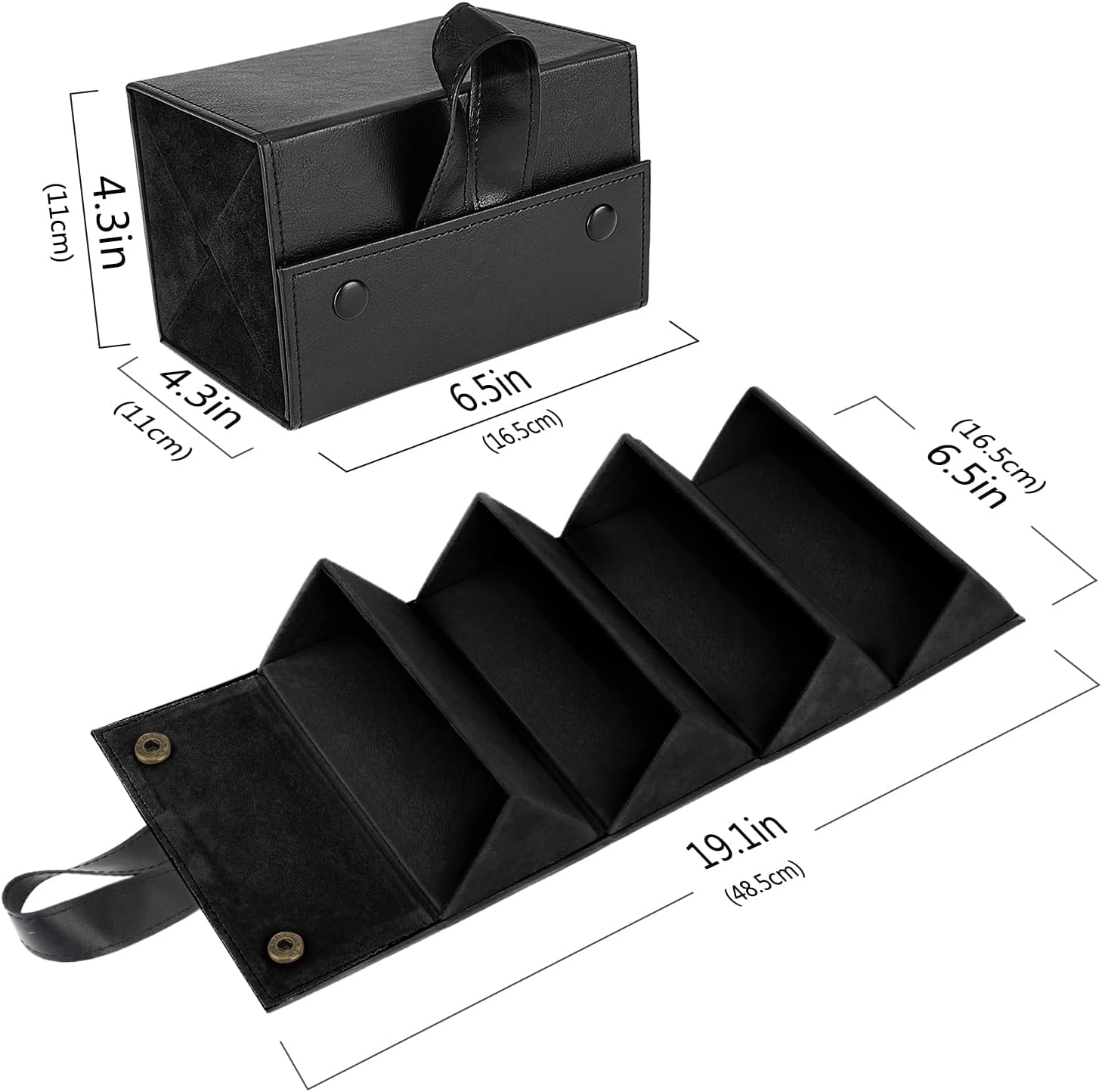 MoKo Sunglasses Organizer with 4 Slots, Foldable Travel Glasses Storage Case Holder Hanging Eyewear Display Stand Box, Black : Clothing, Shoes & Jewelry