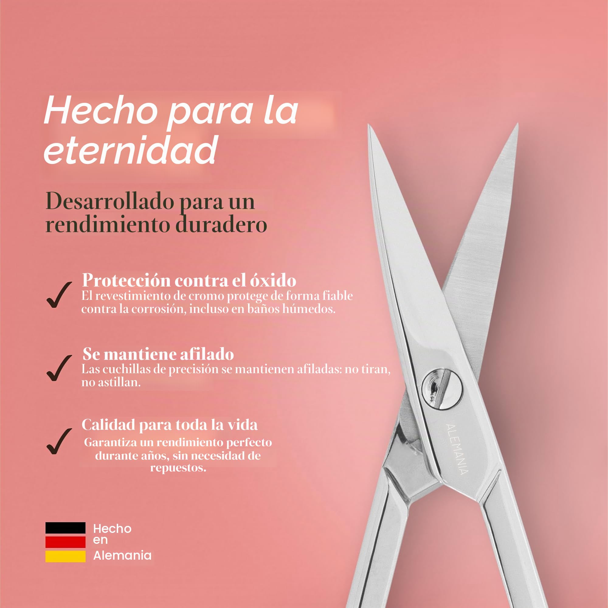 SCHWERTKRONE® Tijeras de uñas [fabricadas en Alemania] – Tijeras de uñas con estuche – Nail Scissors – Tijeras curvadas – Tijeras para cutículas extrafinas y afiladas