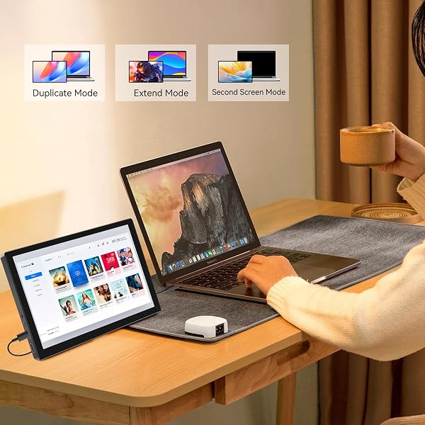 Showscren Small Touchscreen Monitor 10.1inch,1366x768P Touch Screen 60hz 400cd/m² 99% sRGB HDMI USB-C Travel Portable Monitor for Xbox PS4/5 Laptop Raspberry pi - 5