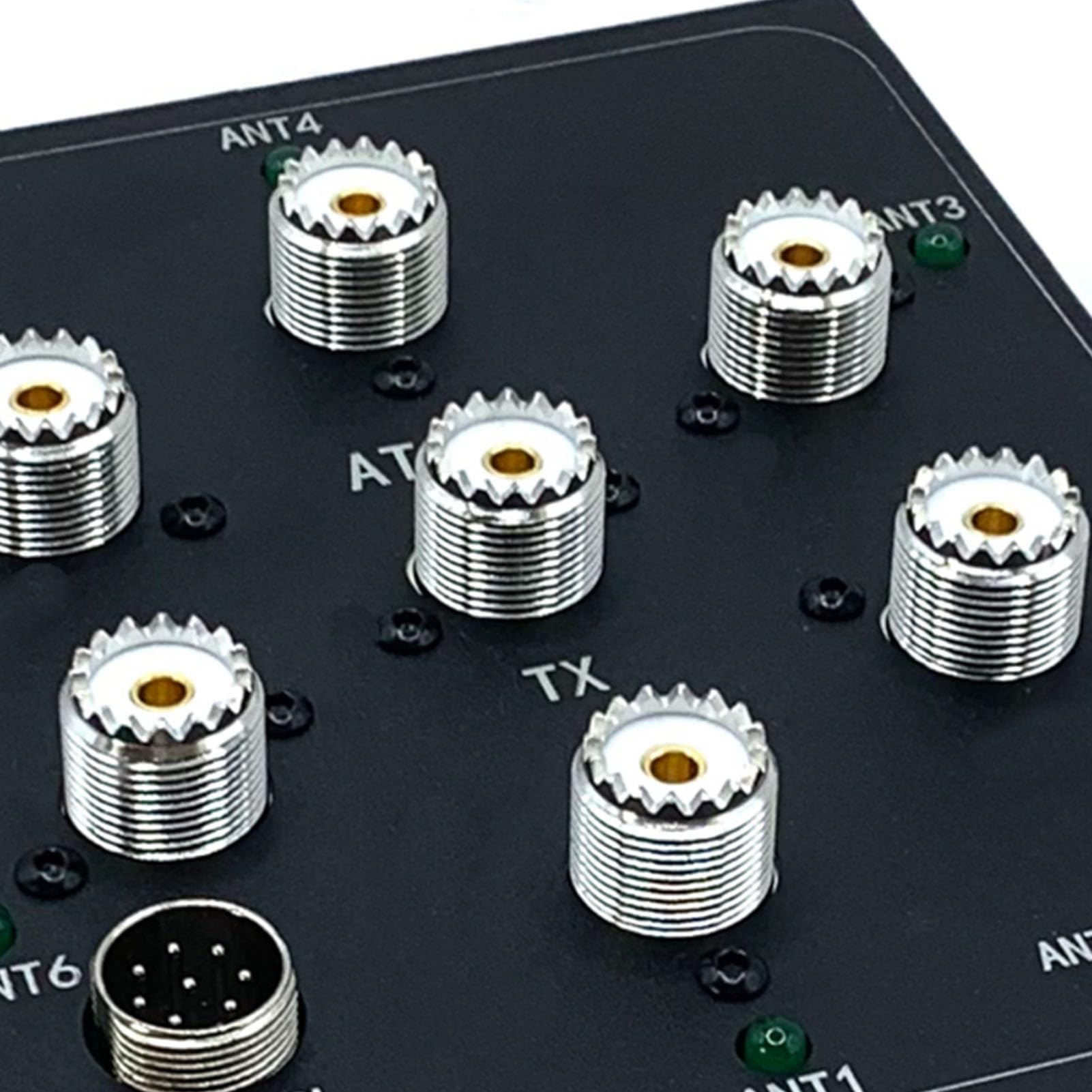 Sxhlseller Commutatore Antenna Coassiale a 6 Vie con Controller, Selettore Remoto PEP da 1,8 MHz a 55 MHz 800 W per Stazione Base e Radio Portatile con Ingresso Interfaccia SO-239