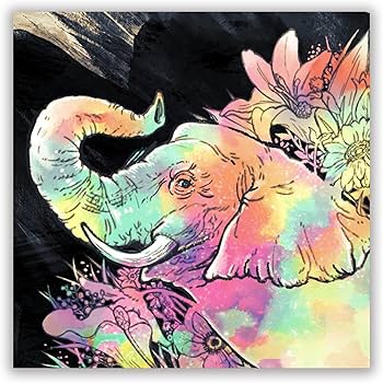 Amazon.co.jp: 開運アート 運気上昇 絵画 ＜キャンバスアート 風水 象