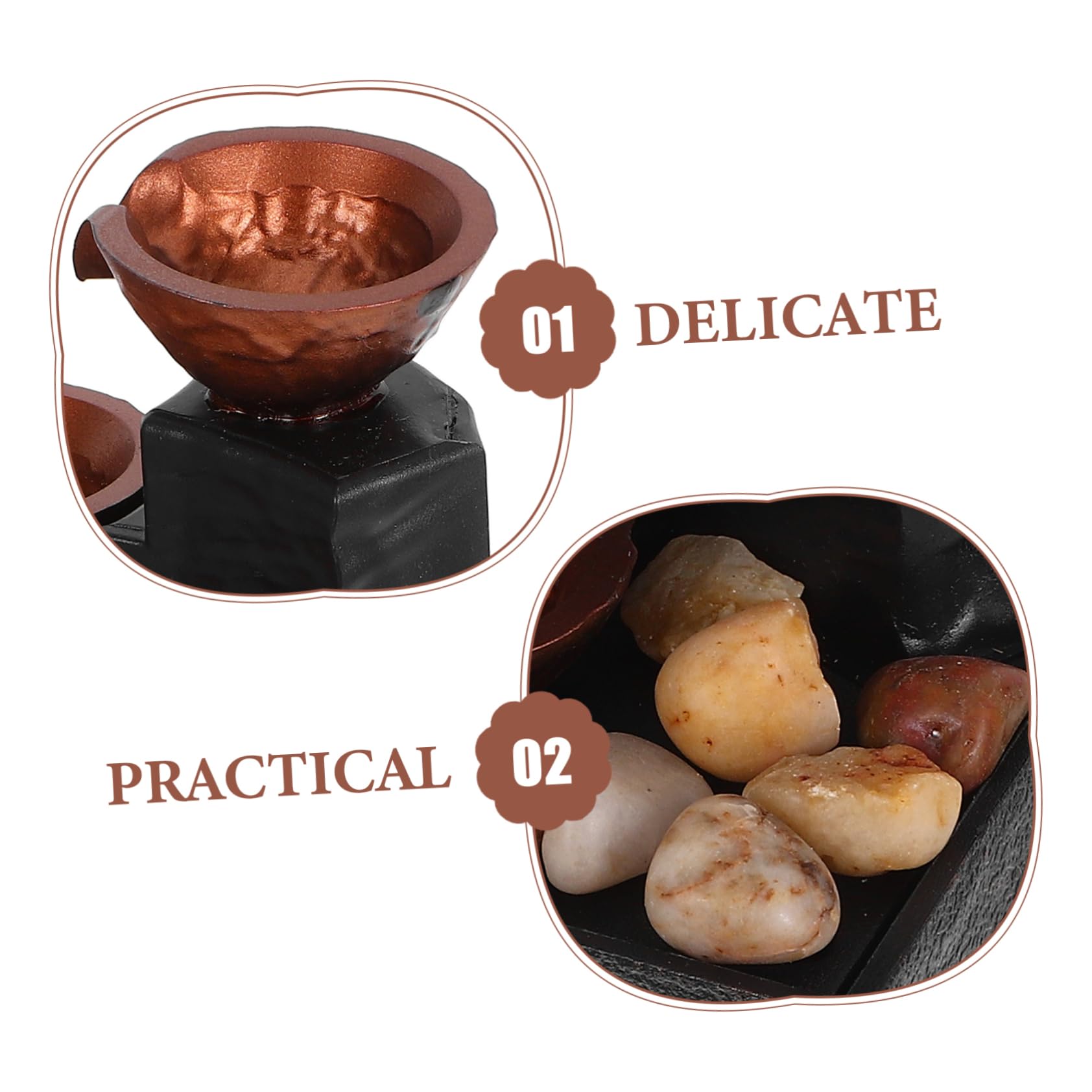 POPETPOP Fuente Pequeña de Escritorio con Iluminación Ambiental Suave y Material Hips, Compacta y Portátil para Decoración de Mesa en Oficina o Estantería