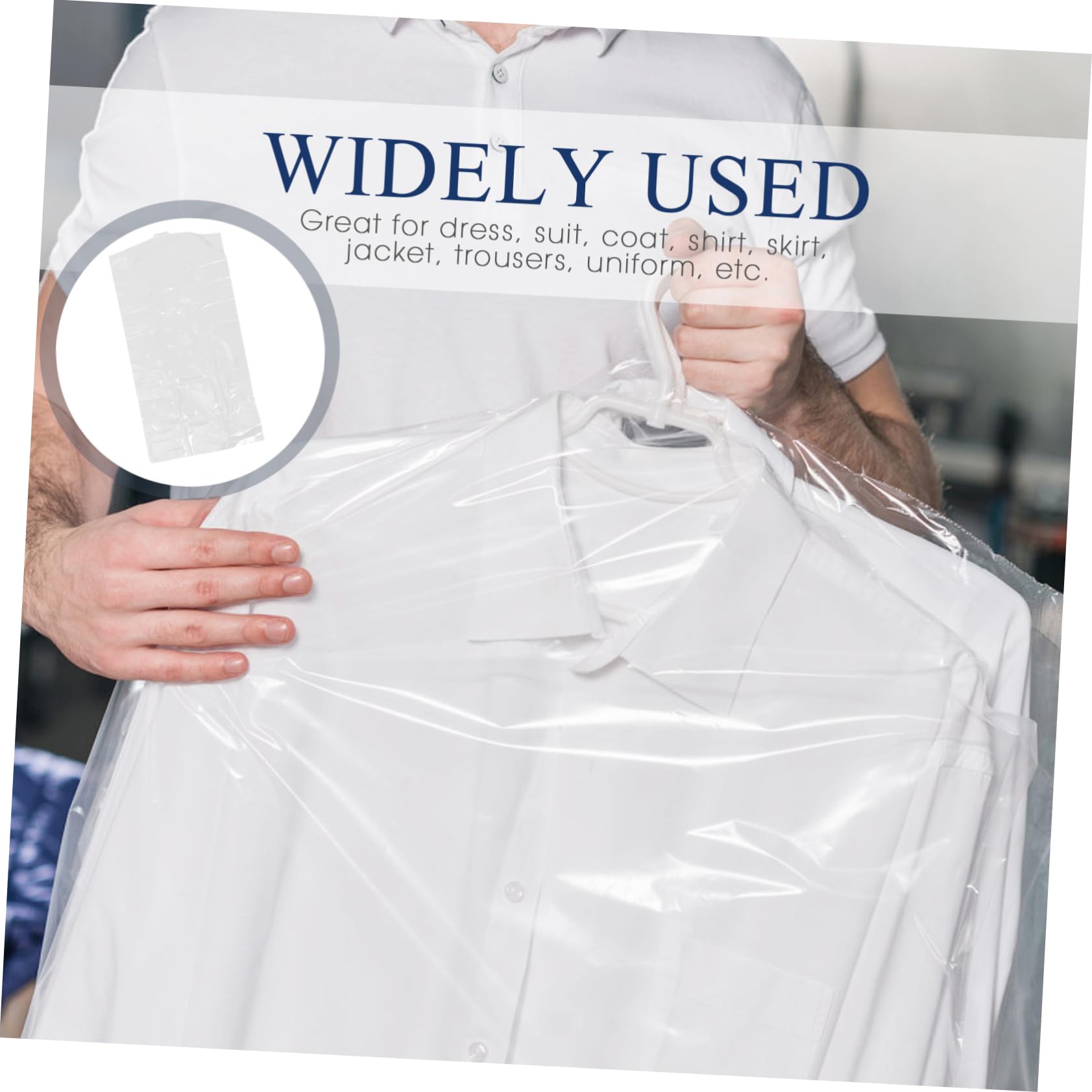 Gatuida 30piezas Funda Antipolvo Transparente para Ropa Protectoras Reutilizables para Guardar Trajes y Abrigos el Armario para Ropa de Vestir y Uniformes