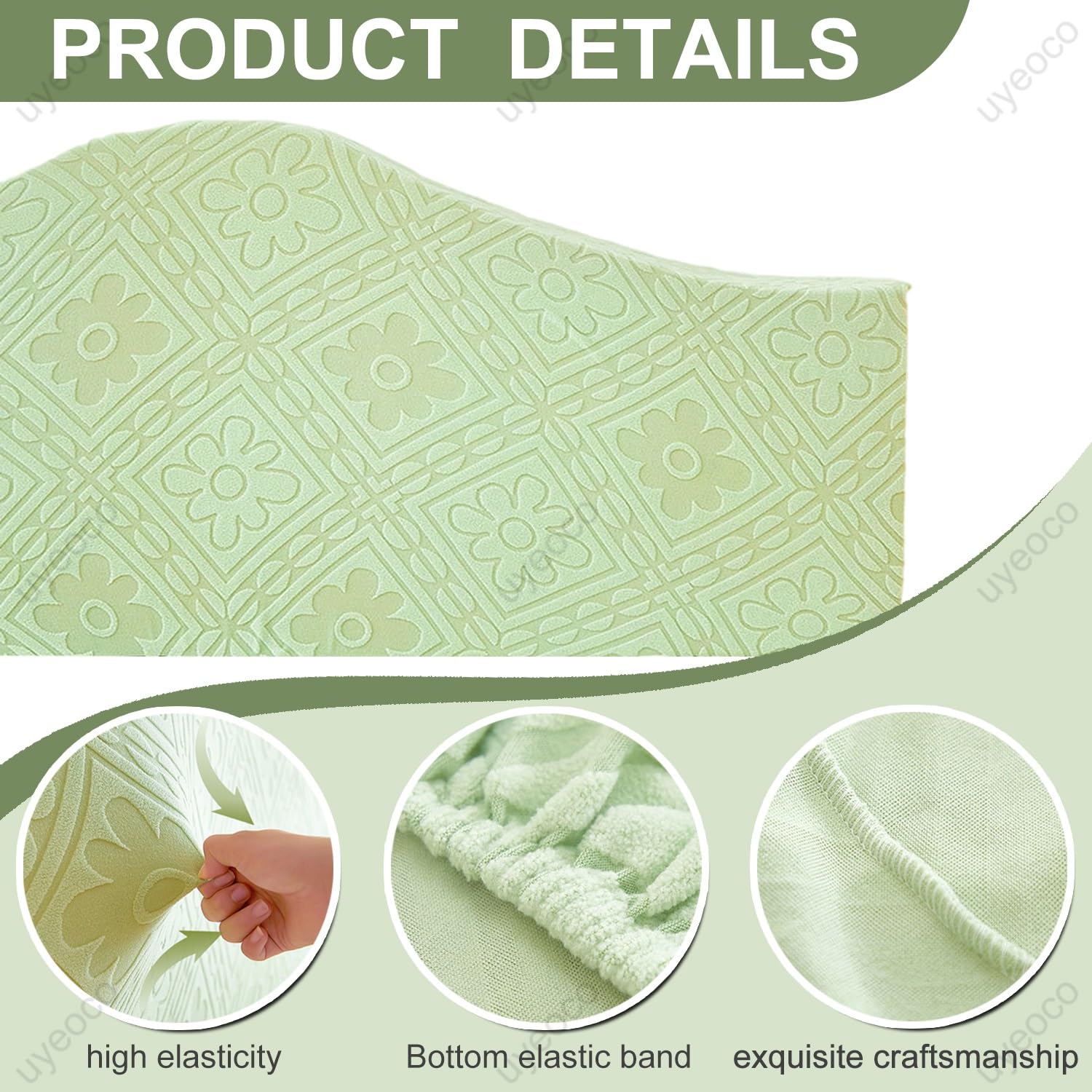 Copritestata x letto Matrimoniale/Singolo Copertura per Testiera per Letto Fodera Elastica Premium Protezione Copri Testata Letto 180/150/200cm Testata Cover Lavabile per Decorazione Camera(A1,200cm)