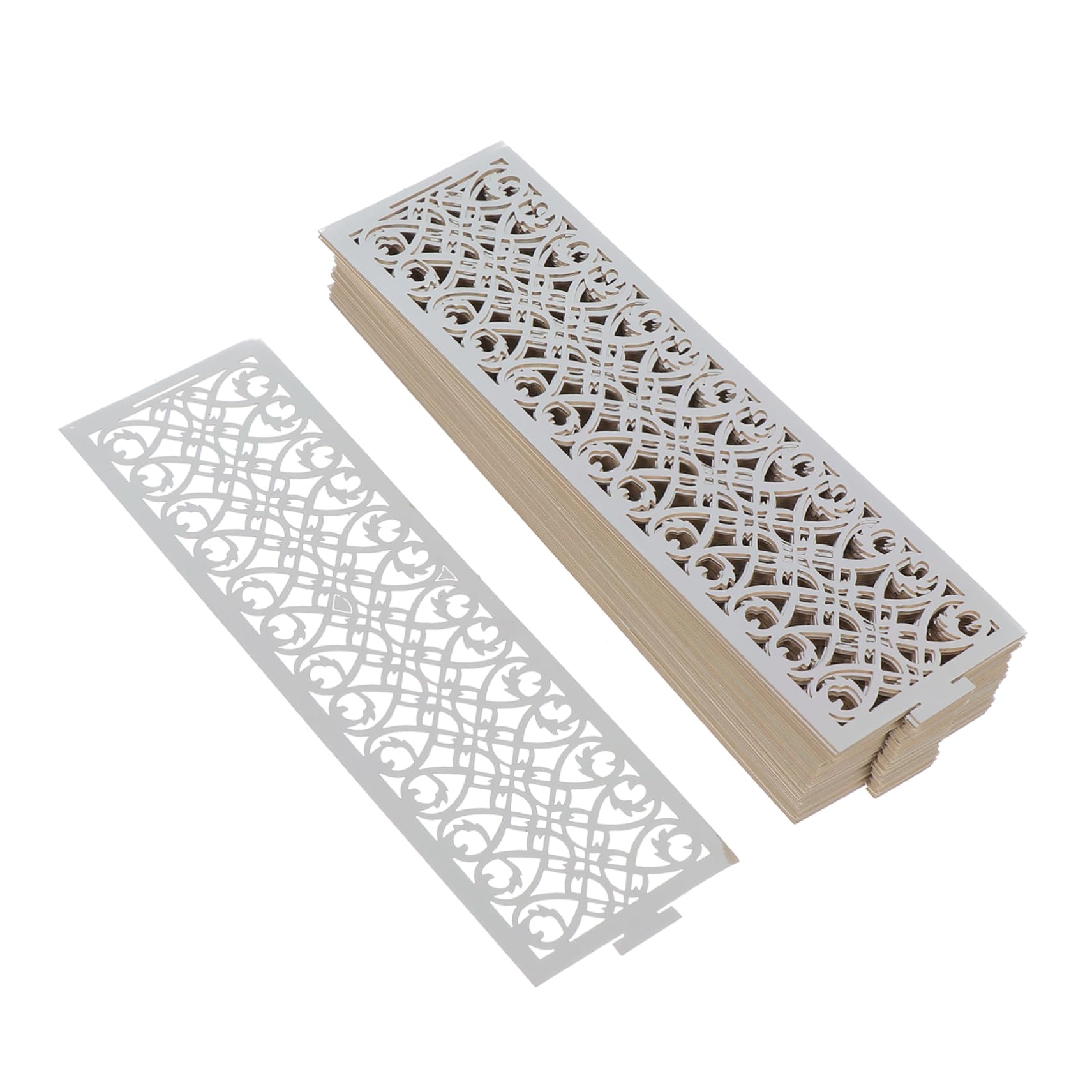 SEWACC 50pcs Castle Light Wraps Hollow Paper Candle Holders for Decor Parties Assembly Reflective Silver Design for Weddings Celebrations