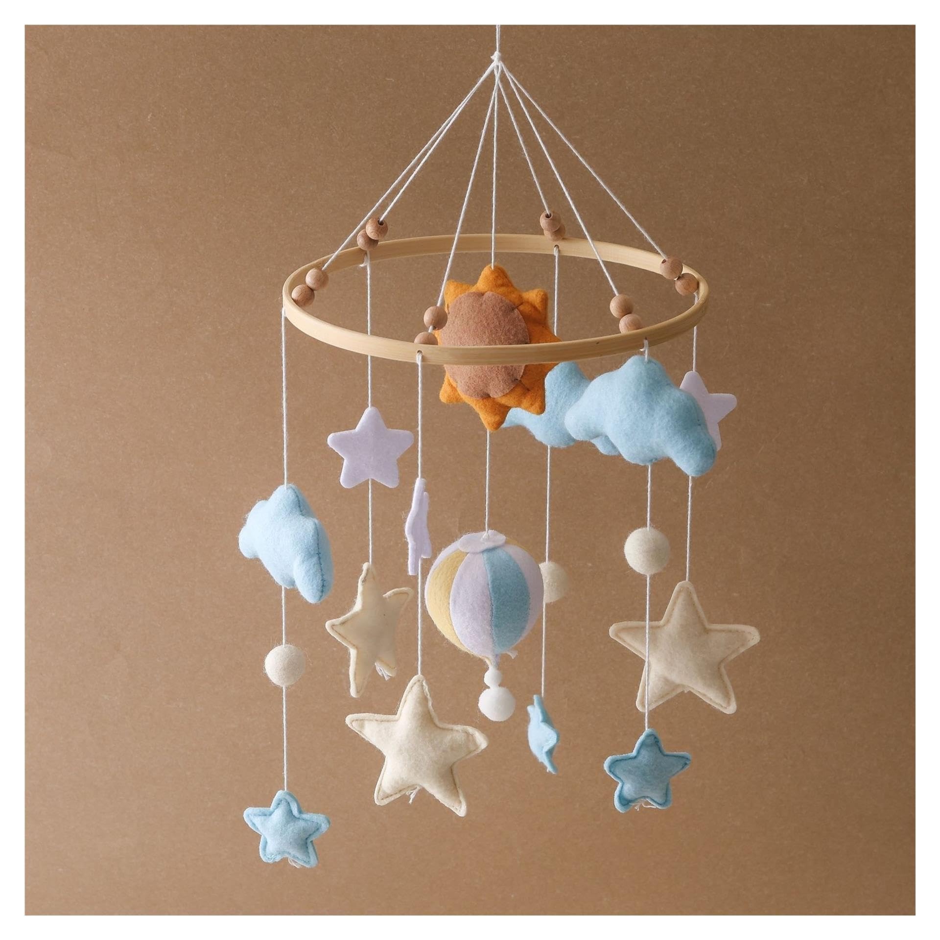 Giostrina for presepe nel bosco, ornamento for letto in mongolfiera con stella luna for la cameretta dei bambini