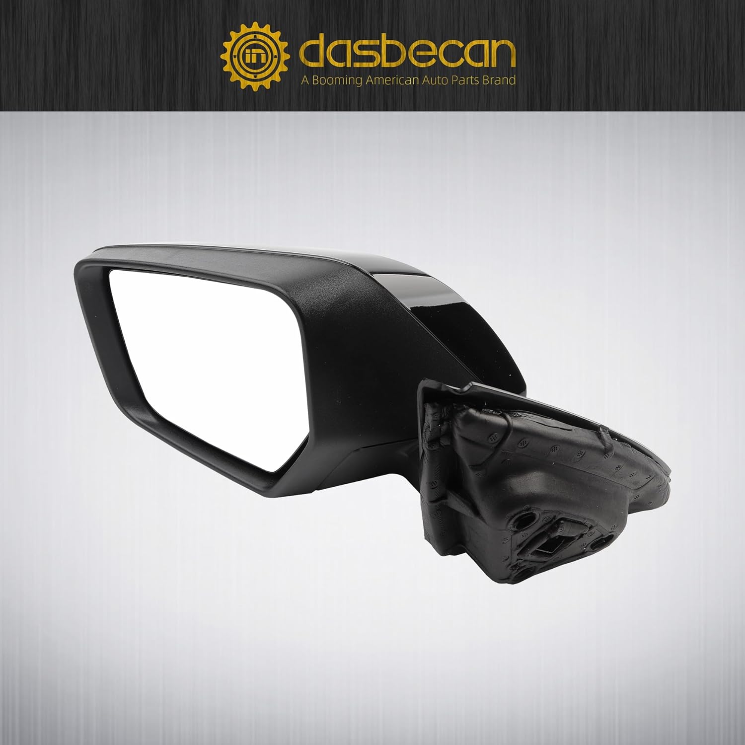 Dasbecan Left Driver Side Mirror Compatible with Chevy Impala 2014-2019 Manual Folding Power Glass Heated with Turn Signal Puddle Light Black 8Pins Replaces 22936943